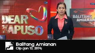 CLIP GMA Balitang Amianan  January 13 2014 [upl. by Kimber]