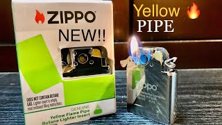 NEW Zippo Yellow Flame Pipe Insert Unboxing amp Review [upl. by Geffner]