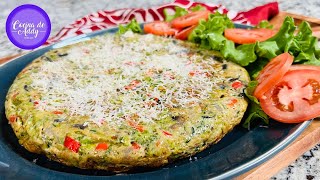 Comida SANA con poco DINERO TORTILLA DE VERDURAS Y AVENA Control de azúcar baja Colesterol Adydy [upl. by Pizor]