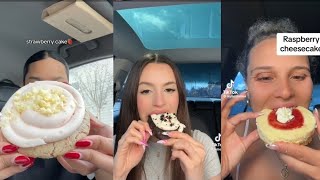 🍪CRUMBL COOKIE MUKBANG ASMR🍪 II tiktok compilation pt 2 [upl. by Norven]