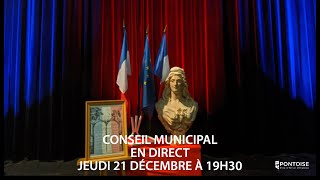 Conseil municipal de Pontoise  21 Décembre 2023 [upl. by Notnyw]