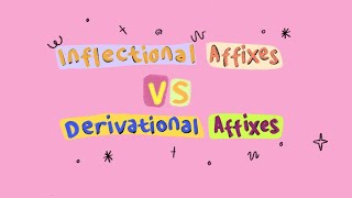 Morphology Inflectional vs Derivational Affixes — Hilda Nur Permata K2221088 [upl. by Enreval810]