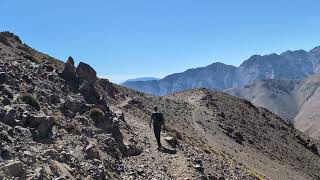 Day 2 Hike 06 continuing our descent more views of Mount Toubkal Morocco 20241018 [upl. by Rebmyt]