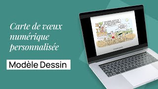 2024  Carte de vœux numérique personnalisée – Modèle Dessins [upl. by Lazare]