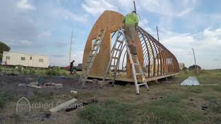 Arched Cabins LLC Tiny House Kit How to Assemble Time lapse [upl. by Bish]