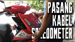 Cara Pasang Kabel Speedometer Kilometer Honda Beat FI Series [upl. by Colbye]