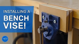 EASY Woodworking Vise Installation  DIY Woodworking [upl. by Leftwich]