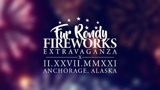 Fur Rondy 2021 Winter Festival Fireworks Aerial 4K [upl. by Yemrots]