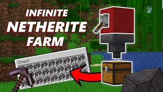 Infinite NETHERITE FARM in Minecraft 119120 JavaBedrock [upl. by Addiego]