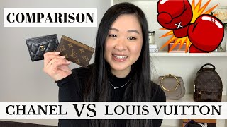 CHANEL VS LOUIS VUITTON CARD HOLDER  REVIEW COMPARISON WEAR amp TEAR  MY RECOMMENDATION [upl. by Corri]