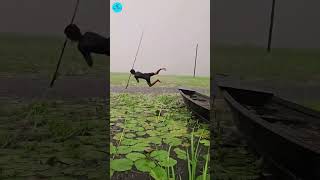 dangerous জাম্প দিয়ে মাছ ধরা  Would You Try This INSANE Water Stunt for Fishing [upl. by Janeen]