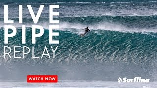 Pipeline Hawaii March 27th 2017  Unedited Raw Footage from Surflines Live Session at Pipeline [upl. by Aicekat]