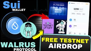 Sui Wallet New Airdrop  Walrus Protocol Testnet Airdrop Complete Details  Claim Free Airdrop [upl. by Potter]