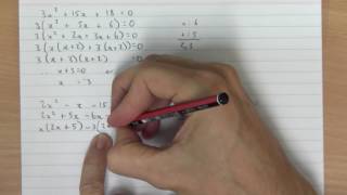 Solving non monic quadratic equations by factorising [upl. by Madea131]