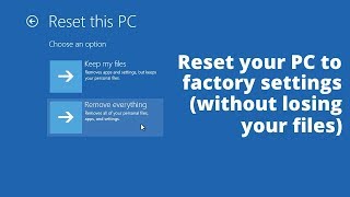 Windows 10 Reset your PC to factory settings without losing your files [upl. by Isteb289]