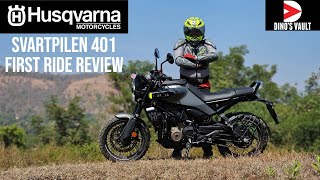 Husqvarna Svartpilen 401 First Ride Review India  Scrambler or a Roadster [upl. by Ellehcram236]