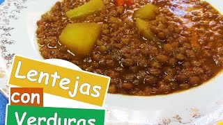 Lentejas con verduras 💪  Recetas Veganas  Como hacer lentejas paso a paso fáciles y rápidas [upl. by Esilegna]