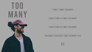 Russ  Too Many  Lyrics [upl. by Nalym]