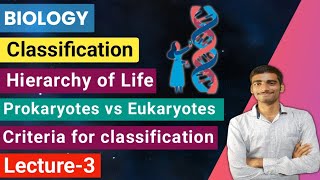 Biology  Lecture3 ClassificationHierarchy of life Prokaryotes vs Eukaryotesbiology makaut [upl. by Amzu300]