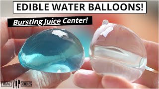 EDIBLE WATER BALLOONS  Bursting Juice Center 💦 How to make Edible Water Bottles [upl. by Sacks]