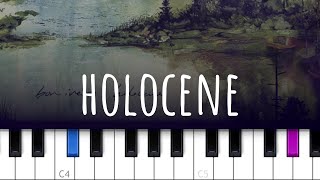 Holocene  Bon Iver piano tutorial [upl. by O'Mahony]