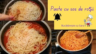 Spaghetti cu sos de roșiiPaste rapide și ușor de făcut cu doar câteva ingrediente [upl. by Anavlys]