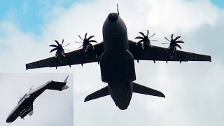 Aerobatic A400M Display amp 120 Degree Wingover at Farnborough Airshow [upl. by Findley792]