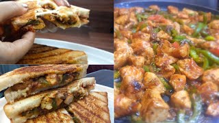 Chicken Fajita Sandwich  Chicken Cheese Sandwich Recipe  In minutes [upl. by Celka]