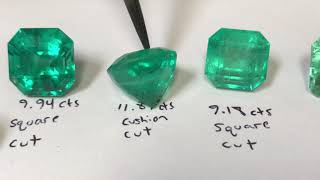 Examples of high quality and low quality emerald gemstones [upl. by Halli]