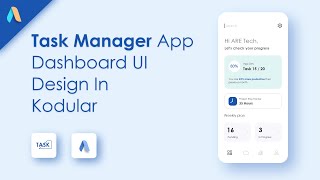 Task Manager App Animated UI Design In Kodular With AIA File  UIUX Design Tutorial In  ARE Tech [upl. by Aynnat291]