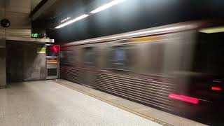 A Metro B line train Departing VermontSanta Monica Station [upl. by Sheaff904]