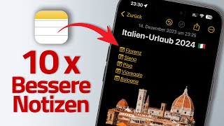 iOS 17 Apple Notizen für iPhone  10 Funktionen die du kennen musst [upl. by Omarr328]