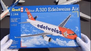 Edelweiss air Revell A320 UNBOXING and Finish Model [upl. by Parthinia118]