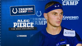 Alec Pierce Training Camp Media Availability  July 28 2024 [upl. by Nosro729]