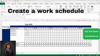 How to create a work schedule in Excel [upl. by Simara649]