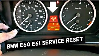 BMW E60 61 HOW TO RESET SERVICE BRAKE SERVICE OIL SERVICE RESET [upl. by Nicoline]