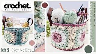 ✨2 GRANDES CORBEILLES EN GRANNY AU CROCHET  ANSES POUR UNE DECO TENDANCE 💗 TUTO✨ 𝐌𝐚𝐦𝐢𝐞𝐂𝐫𝐨𝐜𝐡𝐞𝐭 [upl. by Fiden]