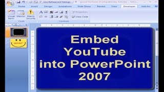 Embed YouTube Video into PowerPoint 2007 [upl. by Cyprian]