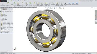 SolidWorks tutorial  Design And Assembly of Ball Bearing in SolidWorks  SolidWorks [upl. by Mast]