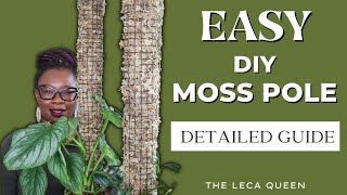 How to Make a SIMPLE Moss Pole  Step by Step For Beginners [upl. by Lirrehs]