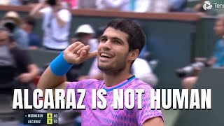 Carlos Alcaraz is not human Crazy recovery vs Medvedev  2024 Indian Wells Final [upl. by Worth]