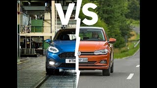 Ford Fiesta vs Volkswagen Polo  Segmento B a confronto [upl. by Biddle]