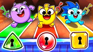 Magic Cube Challenge Song 🟩🟨🟥 Best Kids Songs 😻🐨🐰🦁 And Nursery Rhymes by Baby Zoo [upl. by Aizirtap]