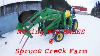 JOHN DEERE 4120  Moving hay JUST BECAUSE I CAN [upl. by Lepper]