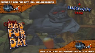 Conkers Bad Fur Day 100 Walkthrough  How To Get Past The Gargoyle And Open Up Windy [upl. by Noivaz106]