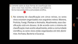 Comente sobre as duas formas de classificação dos seres vivos mais recentes indicando qual delas é [upl. by Orual130]