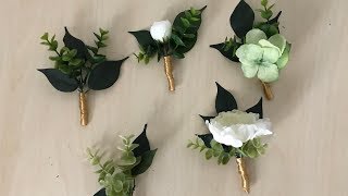 DIY How to Make a Boutonniere Out of Fake Flowers Very Real Looking [upl. by Sokcin]