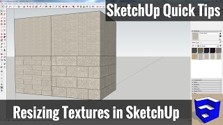 Resizing Textures and Materials in SketchUp  SketchUp Quick Tips [upl. by Alana]