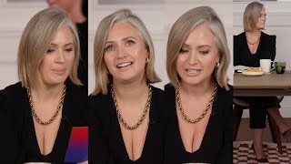 Hayley McQueen Deep Cleavage in Black LowCut Top  Not Just Football Podcast by Sky Bet 8102024 [upl. by Twila]