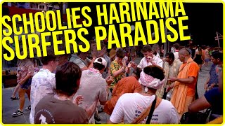 Bliss at the Schoolies Harinama in Surfers Paradise 2023 [upl. by Enautna]